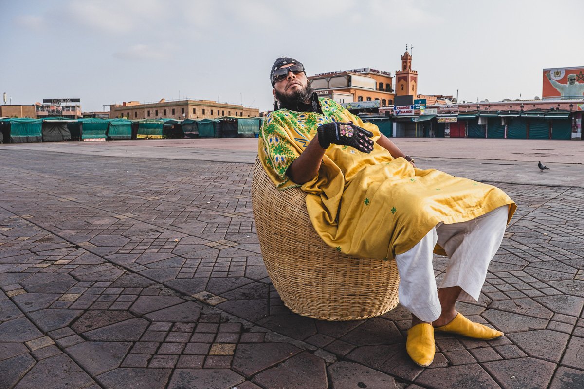 place jemaa el fna vide covid portrait